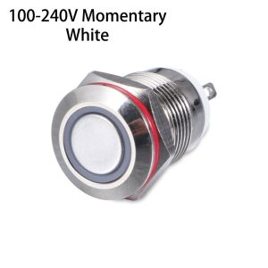 ANAMA Push ON/OFF Metal Button Switch 12mm LED Momentary/Latching