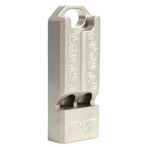 Survival Whistle Rescue for Titanium Alloy Whistle Outdoor Emergency Survival Whistles Gear Lifeguard Double Pipe Whist