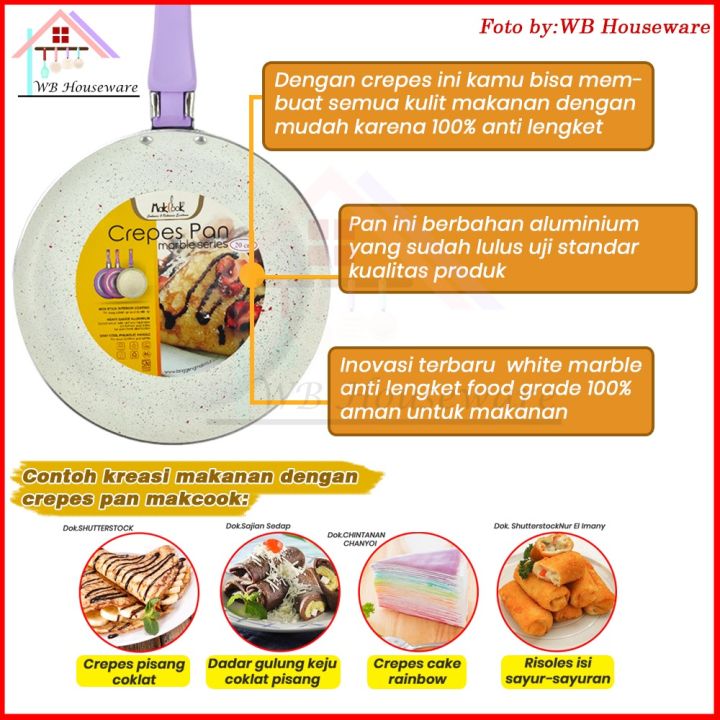 MAKCOOK%20Wajan%20Teflon%20/%20Wajan%20Gagang%20/%20Crepes%20pan%20/%20crepes%20maker%20/%20telfon%20crepes%20White%20Lavender%2016cm%20-%20Image%203