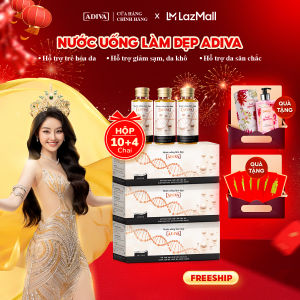 Combo 3 Hộp Nước Uống Làm Đẹp Collagen ADIVA Tem Trắng -Giúp Da Săn Chắc Ảm Mịn Và Căng Bóng