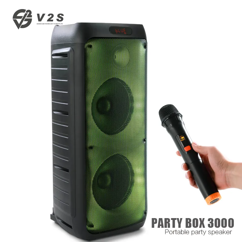 V2S PARTY BOX 3000 RECHARGEABLE WIRELESS DIGITAL AUDIO SPEAKER