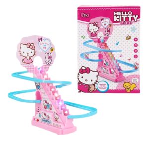 Mainan Elektronik Tangga Panjat Cartoon Toys Kids Fun Musical Automatic Electronic Climbing Stairs Race Track Toy (2x AA Battery Included)