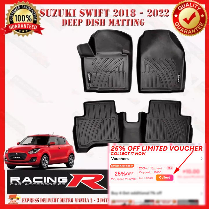 Tappetini auto in gomma Suzuki Swift 2017-2023