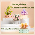 Pot Sukulen Bunga DIY Lego / Mainan Kreatif Ruang Dekorasi Buket / Tanaman Kehidupan Abadi Hadiah Gadis / Partikel Kecil Blok Bangunan. 