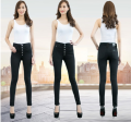 High Quality Women's Fashion Stretchable 5 Buttons Jeans High Waist Skinny Pants Stretchable 3Different Colors Available. 