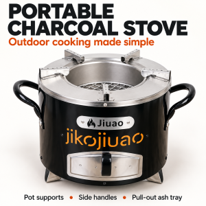 Portable Charcoal Stove for Outdoor Cooking & BBQ Practical Gift for Family & Friends