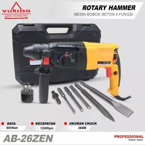MESIN BOR 3 FUNGSI ROTARY HAMMER DRILL BOR BOBOK BETON HARGA PROMO