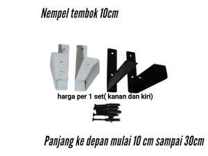 BRACKET PAPAN AMBALAN / BESI SIKU PENYANGGA PAPAN / AMBALAN PAPAN/satu set kanan kiri