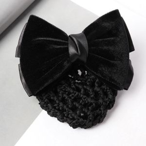 Flower Hairnet Business Wear Updo Hair Pocket Professional Womens Hair Rope Uniform Hair Accessory