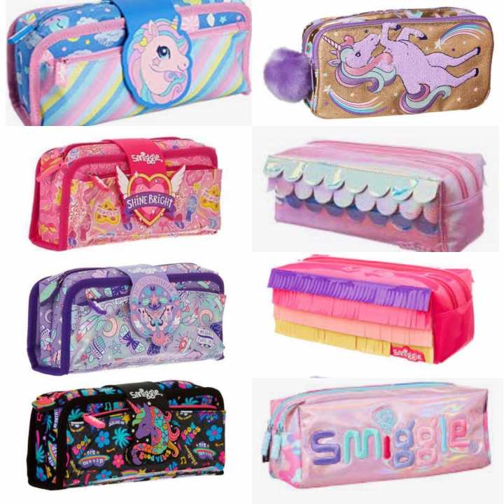 Smiggle Pouch Smiggle Pinky Purple Unicorn Milkshake Maxi Triple Up