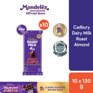 [Bundle of 10] Cadbury Dairy Milk Roast Almond Chocolate Big Bar (130g)