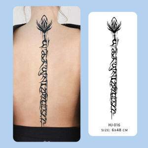 Stiker Tato Tulang Belakang | Fruit Ink | Cool Tattoo | Semi Permanen 9.8x48 cm | Waterproof | Tato Tahan Lama
