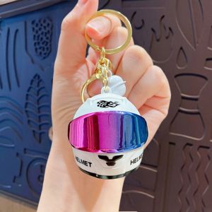 MILDPETAL Realistic Light-up Helmet Keychain Lightweight Cool Mini Night Light Pendant Creative Multifunctional Helmet Bag Charm Key/Backpack Decor
