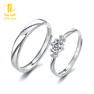 TINO TINO Cincin Couple Sight Love Q154 Wedding Ring premium Zirconia/Cincin Pasangan Tunangan Nikah Premium