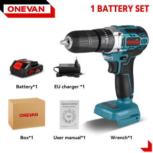 🔥3 Days Delivery🔥cordless drill 13mm 3 in 1 450N.M Brushless Impact Drill 25+3 Torque Electric Cordless Screwdriver DIY Home Power Tools
