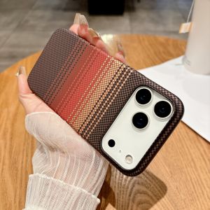 Matte Carbon Fibre Magnetic Case for iPhone 17 Pro Max Wireless Charge Skin Glossy Armor Phone Cover