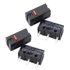 4Pcs Original Mouse Micro Switch D2FC-F-K (60M Clicks ) 0.74N Mouse Microswitch Set Red Dot 3Pins