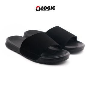 Logic - Sandal Pria Selop Logo Fullblack