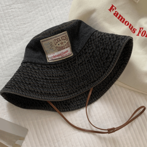 NOVELLEO Cánh rộng Mũ xô denim Kem chống nắng Mũ rộng vành Mũ chống nắng Thường ngày Bảo vệ khỏi tia UV Mũ ngư dân jeans Phụ nữ