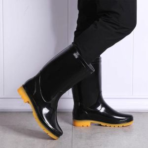 รองเท้าบูท (เบอร์39-45) สีดำ ยางPC บูทยางกันลื่น รองเท้ากันฝน รองเท้าบูทยาง กันน้ำ เบานุ่ม สวมใส่สบายไม่กัดเท้า แบบยาว ตัดหญ้า กรีดยาง