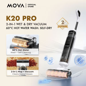 MOVA K20/K20 Pro Wet and Dry Floor Washer & Vacuum Cleaner | 60°C Hot Water Washing | 99.9% Sterilization | Lightweight