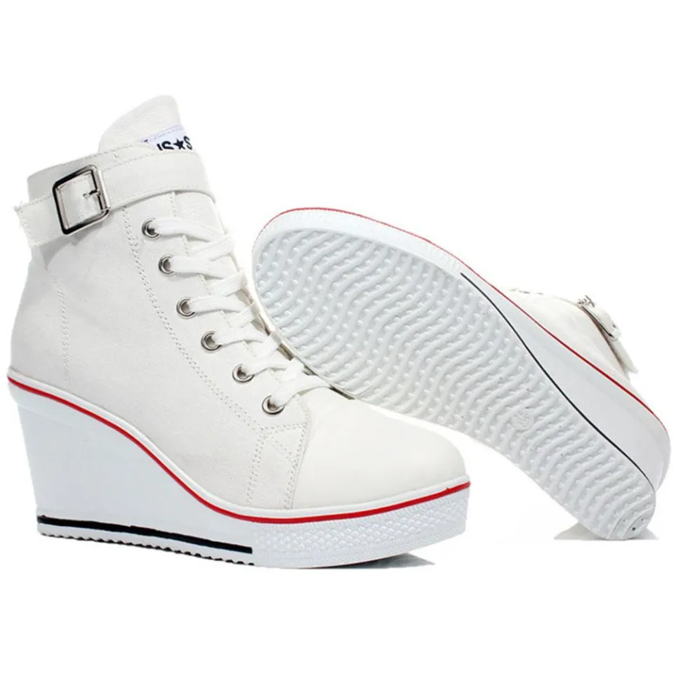 EpicStep Women's Canvas Shoes High Top Wedges India | Ubuy