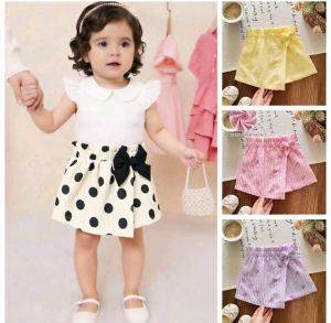 CC . KPC Summer Casual Girl Toddler Ribbon Skort - super ganda - fabric from abroad - cotton fabric - timeless piece - casual office or party - classic piece - super kapal ng tela - hindi kayo magsisi Our aim is to produce quality clothes - premium fa