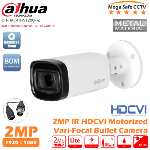 Dahua 2MP IR 80m Zoom Varifocal 2.7–12mm Lens Bullet Analog CCTV Camera DH-HAC-HFW1200R-Z 1080P Smart IR Super Adapt Camera