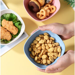 4Pcs Plastic Square bowls Wheat Straw Bowl Plastic Bowl Noodle Bowl Soup Bowl Rice Bowl Sucrose