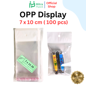 Plastik OPP Display 7x10 cm Perlize Gantung isi 100 pcs Kemasan Aksesoris Lem 7 x 10 Tebal 03
