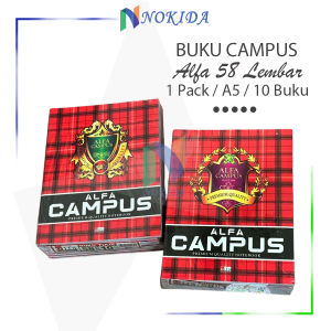 Nokida Buku Tulis Sekolah [1 Pack/58 Lembar] / Buku Campus 58 Lembar 1 Pak / Buku Kampus 1 Pack / Buku Tulis Kwarto A5 / Buku Catatan Harian SD SMP SMA Kuliah / Alat Tulis Perlengkapan Sekolah Anak