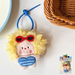EVERIN Tượng nhồi bông Búp bê treo túi Những Cô Bé Hoạt Hình Mềm mại Phụ kiện trang trí ba lô Móc khóa Móc khóa túi thú bông Tặng quà