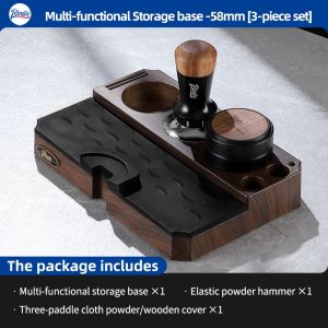 BINCOO Coffee Dispenser Espresso Machine Handle Bracket Coffee Powder Hammer Three Pulp Combination Set Coffee Utensils 51MM/58MM