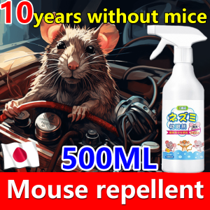 Japan Rat Killer Spray 500ml Rat repellent for car engine Mouse Repellent Spray Original Powerful Rat Repellent Spray Anti Rat Spray Rat killer Rat repellent for home Uses Multi Area Household Car Engine Motor Office Pipe