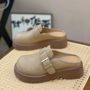 Free Shipping WomenS Thick-Soled Slip-On Sandals 2026 New Spring Collection Retro Style Fashionable And Lightweight Versatile And Height-Enhancing