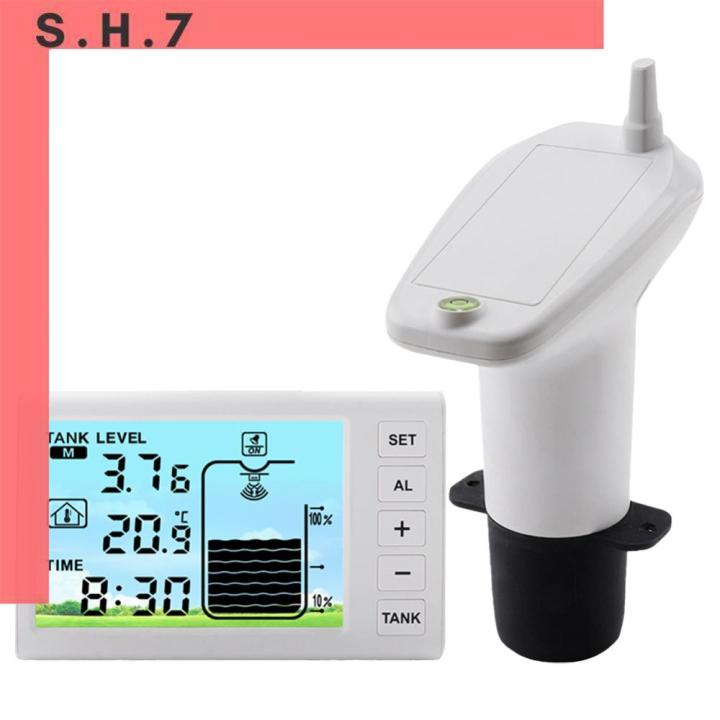 Ultrasonic Water Tank Liquid Level Meter Temperature Sensor Time Display Wireless Ultrasonic