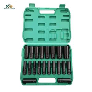 1/2Inch Extended Electric Wrench Socket Set Impact Socket Set Hexagonal Universal Socket 8-24mm /8-32mm Hex Wrench Sleeve Tools Kit with Storage Box Air Pneumatic Repair Tool [Winnereco Lifestyle]