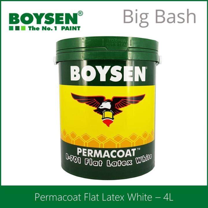 Boysen Permacoat Semi Gloss Latex White Arcylic Latex Paint 4L | Lazada PH