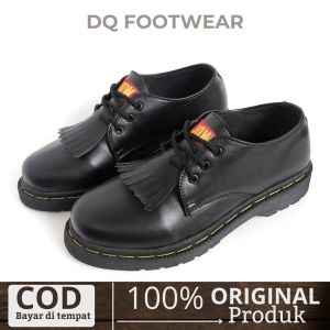 DQ FOOTWEAR - Sepatu Pantofel Oxford JOW Kyra Black Series Docmart Casual Pria Kerja Kantor