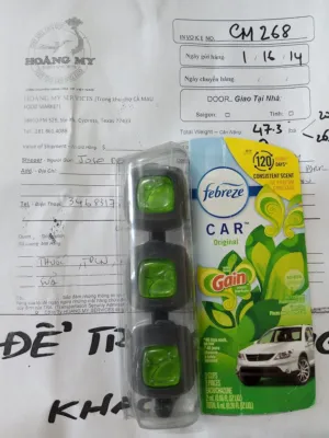Nước Hoa Ôtô Febreze Cao Cấp Kẹp Cửa Gió Điều Hoà Xe Hơi