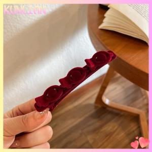 [KUNLIAN] Flocked Bangs Hair Clip Headwear Duckbill Hair Claws Barrettes Vintage Hair Clips Hairgrip Braided Fashion Hairpins Hair Accessories Headwear