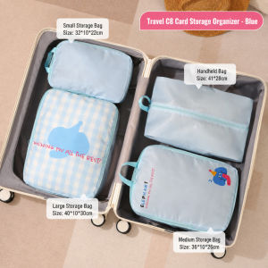 4PCS Travel Compression Packing Cubes Set Beg Organizer Pakaian Travel Compress Luggage Storage Bags Shoe Bag