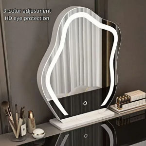 KLICKKRATE LED Makeup Mirror USB Cloud Shape Fill Light Face Mirror  Adjustable Beauty Mirror Vanity Table