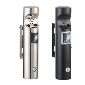 Durability Outdoor Cigarettes Disposal Ashtray Fireproof Metal Construction For Commercial Use And Public Space