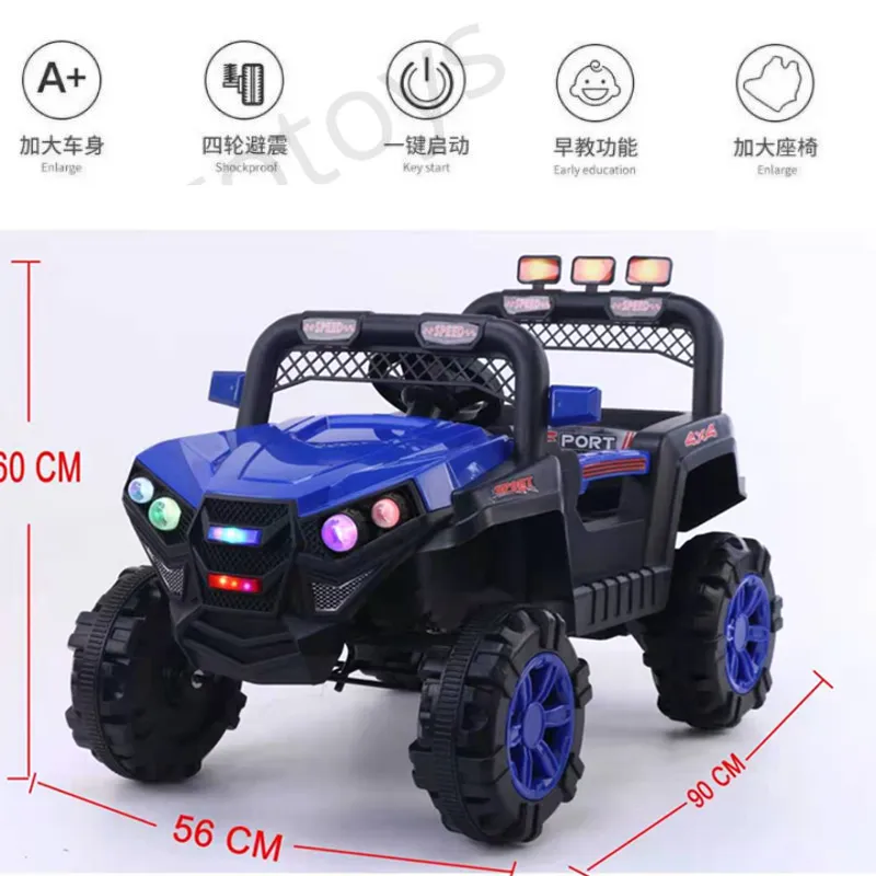 Children Car for Kids Electric Jeep Off-road 4-wheel Vehicle Super Jeep Kid  Ride O Electric Jeep Outdoor Remote