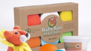 Modeling Clay for Kids - 12 Super Soft & 100% Natural Doughs Made from Wheat Flour - 100g Per Can of Reusable & Vibrant Clay Modeling Kit for Ages 3+ by Marie’s Kids