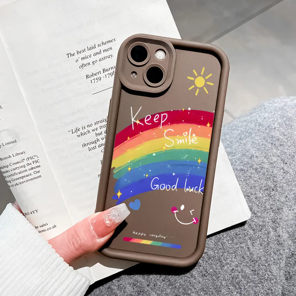 Hontinga Colorful Rainbow Smile Case For Xiaomi Redmi Note 13 10