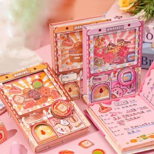 GIORGIONE Color Inner Page Gashapon Mahines Notebook Shaking Cute Snacks Notepad Interesting Cartoon Square Writing Pad Students