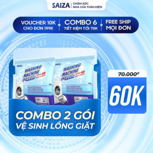 Bột vệ sinh lồng máy giặt SAIZA Combo 2 gói tẩy lồng giặt diệt khuẩn khử mùi tiết kiệm chi phí
