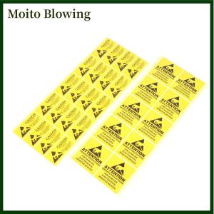 Moito 40Pcs Caution Sticky Sticker Adhesive Warning Label ESD Static Sensitive Device